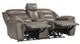 Mazin Furniture Kennett Brownish Gray Power Double Reclining Loveseat with Console-2