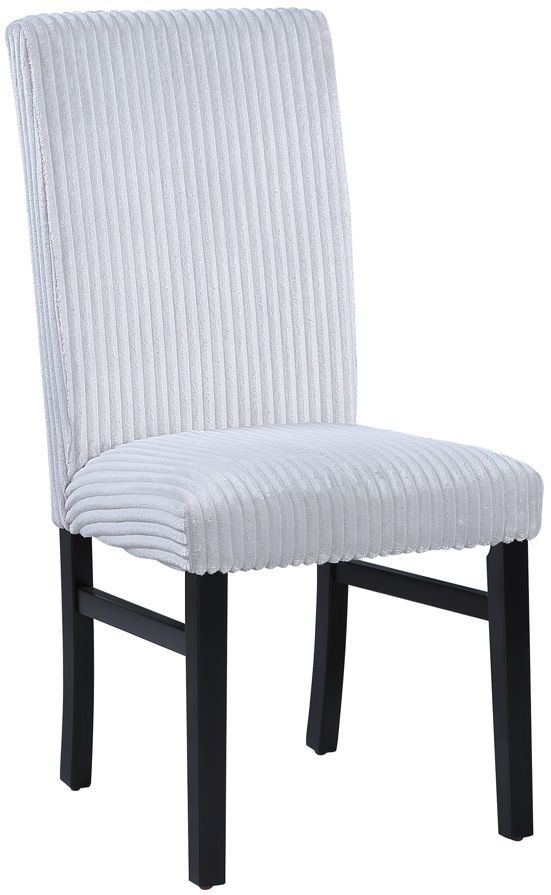 Crown Mark Tracy Black/Light Gray Upholstered Dining Side Chair-0