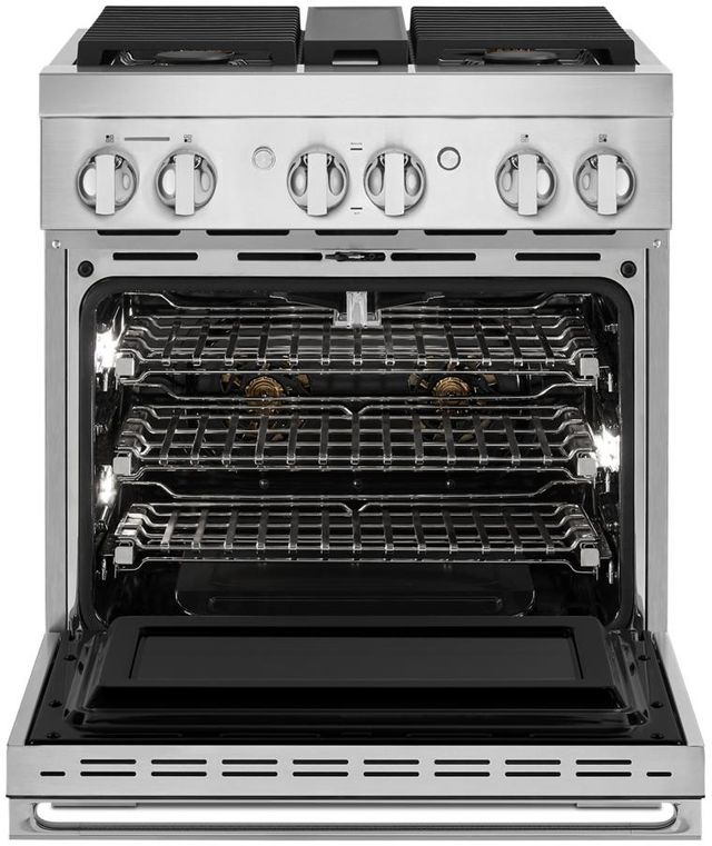 JennAir® Noir™ 30" Stainless Steel Pro Style Natural Gas Range-1