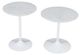 Jofran Inc. Global Archive Camille 2-Piece Marble Top Nesting Table Set with White Base-0
