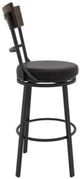 International Furniture Direct Century Black/Blacksmithing Matte Black 30'' Bar Stool-2