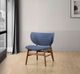 New Classic® Home Furnishings Alder Blue/Walnut Upholstered Lounge Chair-1