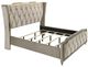 Coaster® Lorient Camel/Ivory Eastern King Upholstered Panel Bed -1