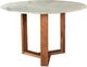 Moe's Home Collection Jinxx White Dining Table with Brown Base -0