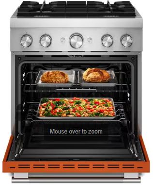 KitchenAid® 30" Scorched Orange Pro Style Dual Fuel Range with No Preheat Air Fry Mode-1
