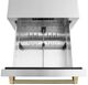ZLINE Autograph Edition Touchstone 24 " 4.6 Cu. Ft. Stainless Steel Doors and Champagne Bronze Helix Handles 168 Can Outdoor-Rated Dual Refrigerator Drawer-4