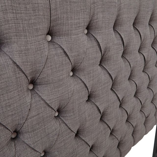 Olliix by Madison Park Dark Grey Queen Amelia Upholstery Headboard-3