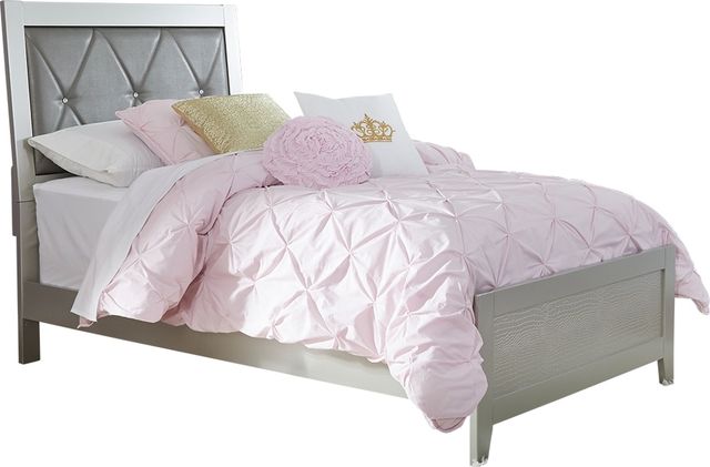 Signature Design by Ashley® Olivet 5-Piece Silver Twin Panel Bed Set-1