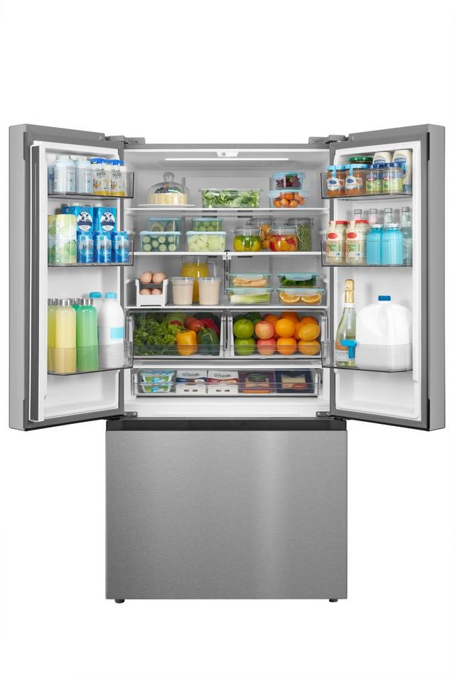 Midea® 33" 22.6 Cu. Ft. Stainless Steel Counter Depth French Door Refrigerator with Icemaker-4