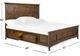 Magnussen Home® Bay Creek Toasted Nutmeg Queen Panel Bed with Storage Rails-2