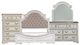 Liberty Furniture Magnolia Manor 4-Piece Antique White/Gray Queen Upholstered Panel Bedroom Set-0