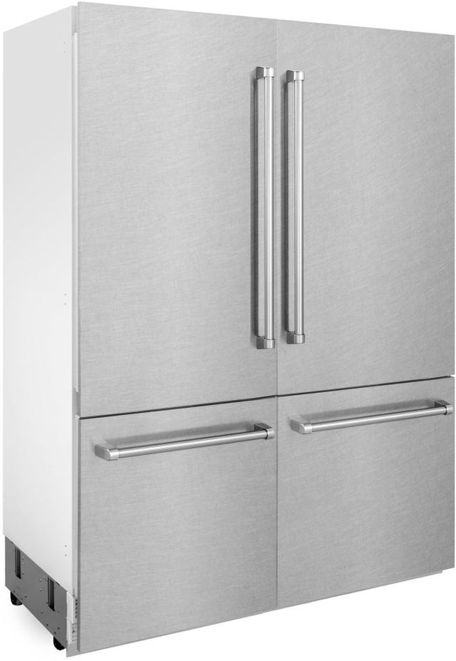 ZLINE 60" 32.2 Cu. Ft. Satin Stainless Steel Built In French Door Refrigerator-2