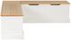 Linon Norah Apple Green/Natural White Nook Bench with Cushion Set-1