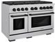 ZLINE Autograph Edition Paramount 48" Stainless Steel Pro Style Dual Fuel Range with Matte Black Accents-1