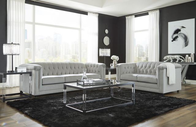 Signature Design by Ashley® Josanna 2-Piece Gray Living Room Set-3