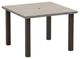 Homecrest™ Outdoor Living Customizable Shadow Rock Aluminum/Stone 42" Square Outdoor Dining Table with Post Base and Umbrella Hole-0