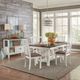 Liberty Furniture Brook Bay 5-Piece Carbon Gray/Textured White Trestle Dining Set-1