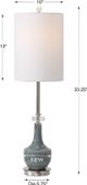 Uttermost® Piers Mottled Blue Glaze Buffet Lamp-2