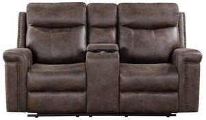 New Classic® Home Furnishings Quade Mocha Dual Manual Reclining Loveseat