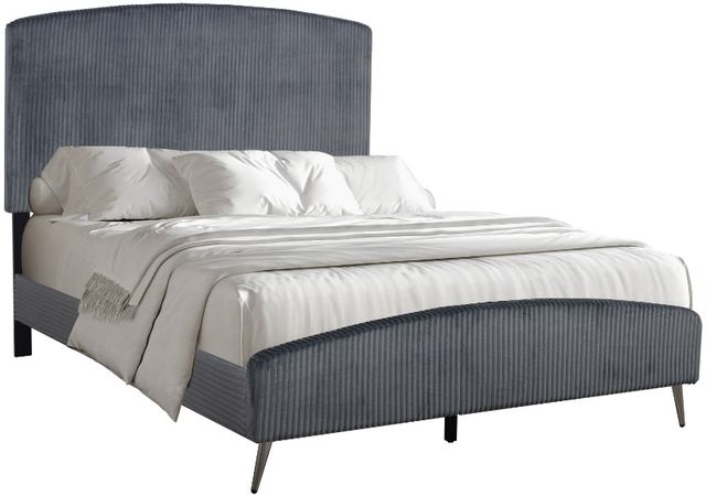 New Classic® Home Furnishings Kailani 4-Piece Gray King Panel Bedroom Set-2
