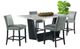 Elements International Beckley 5-Piece Meridian/White Counter Dining Set-0