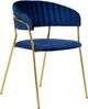 TOV Furniture Padma Set of 2 Navy Vegan Leather Chairs-3