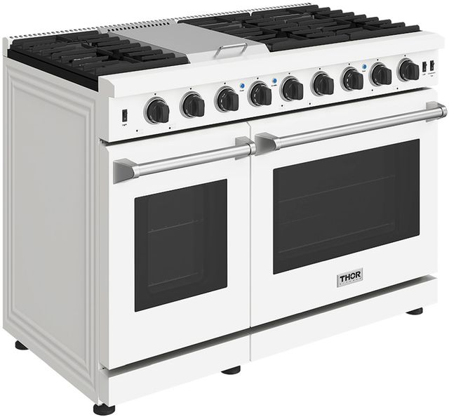 Thor Kitchen L Series 48" Matte White Pro Style Gas Range-4