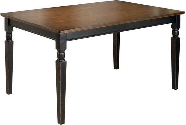 Signature Design by Ashley® Owingsville Brown Rectangular Dining Table with Black Base-0