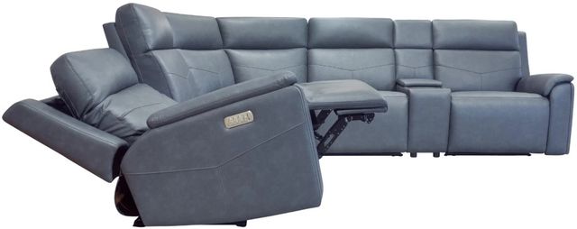 Flexsteel® Vernon 6-Piece Admiral Power Reclining Sectional with Power Headrest and Lumbar-3