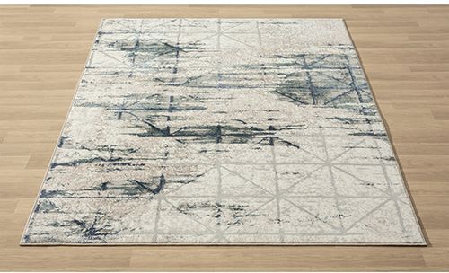 LR Home Antalya Blue/Beige 5'x7' Area Rug-4