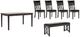 New Classic® Home Furnishings Gia 6-Piece Black/Dark Brown Dining Table Set-0