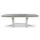 John Thomas Furniture® Cosmopolitan Milano Heather Gray Extension Dining Table with White Double Pedestal-1