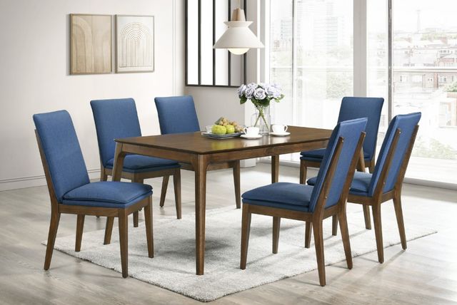 New Classic® Home Furnishings Maggie 7-Piece Blue/Walnut Dining Set-1