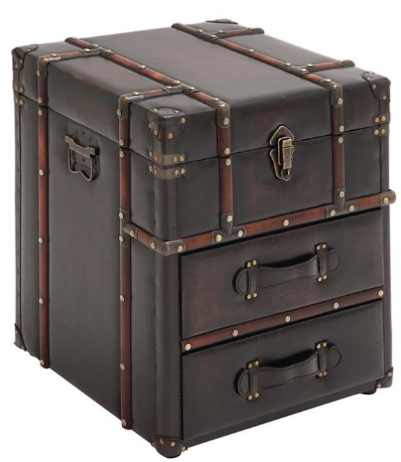 Deco Marche Dark Brown Accent Table-0