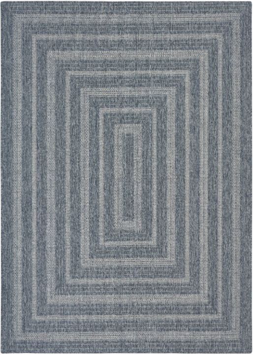 Nourison Home™ Tulum Denim Geometric 5'x7' Area Rug-0