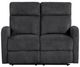 Homelegance® Allen Dark Gray Manual Double Reclining Loveseat-2