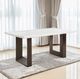 ACME Furniture Edwyn White Dining Table with Brown Base-1