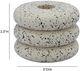 TOV Furniture Gabby Cream Speckled Stacked Candleholder-2