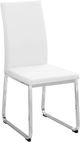 Monarch Specialties Inc. 2-Piece Chrome/White Side Chair Set with Metal Bases-0