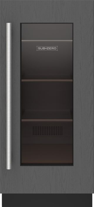 Sub-Zero® Designer Series 15" Panel Ready Right Hinge Undercounter Beverage Center with Glass Door