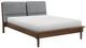 Homelegance® Astrid Gray/Walnut California King Upholstered Panel Bed-0