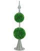 A & B Home Green Sphere Faux Boxwood Topiary on Metal Spire-0