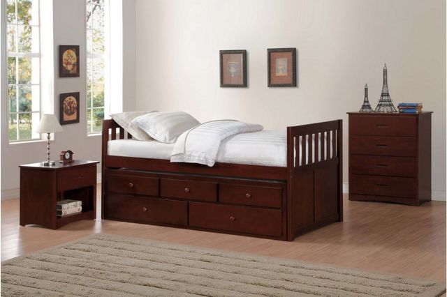 Mazin Furniture Rowe Dark Cherry Youth Chest-2