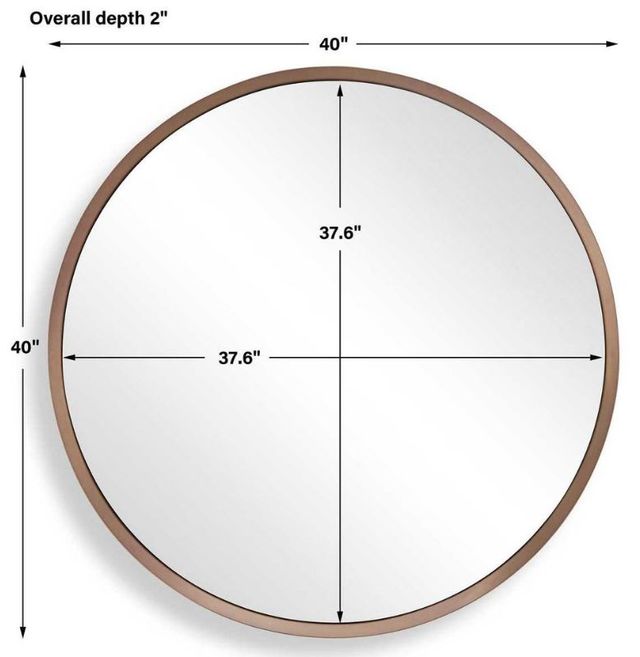 Uttermost® Torrado Plated Bronze Round Mirror-4