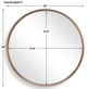 Uttermost® Torrado Plated Bronze Round Mirror-4