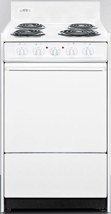 Summit® 20" White Freestanding Electric Range