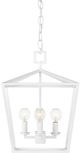 Currey & Company Denison Gesso White Small Chandelier-2