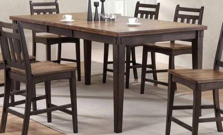 Rustic Two Tone Gathering Table w/ Self-Storing Butterfly Leaf-0