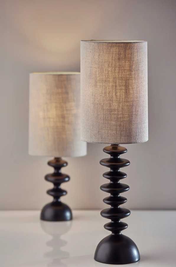 Adesso® Beatrice Matte Black Tall Table Lamp-3