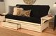 Kodiak Furniture Phoenix Suede Black/Antique White Full Storage Futon with Mattress-4